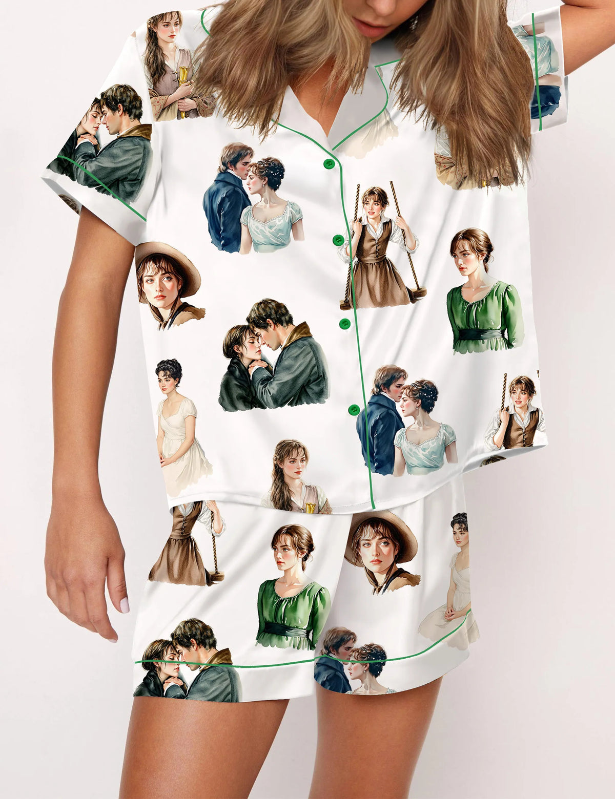 Pride And Prejudice Movie Silky Satin Pajama Set For Women	