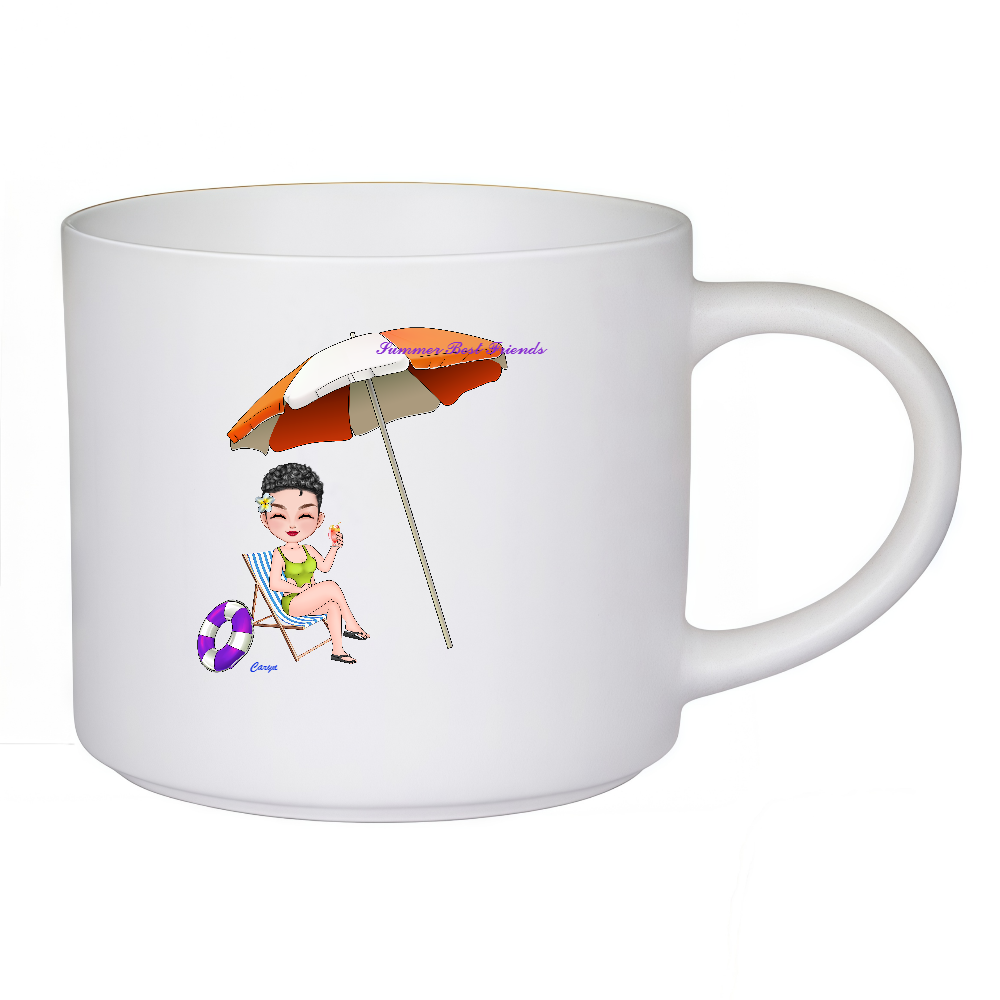 Personalized Cartoon Summer Best Friends Coffee Cup Ceramic Mug Birthday Gift for Friend