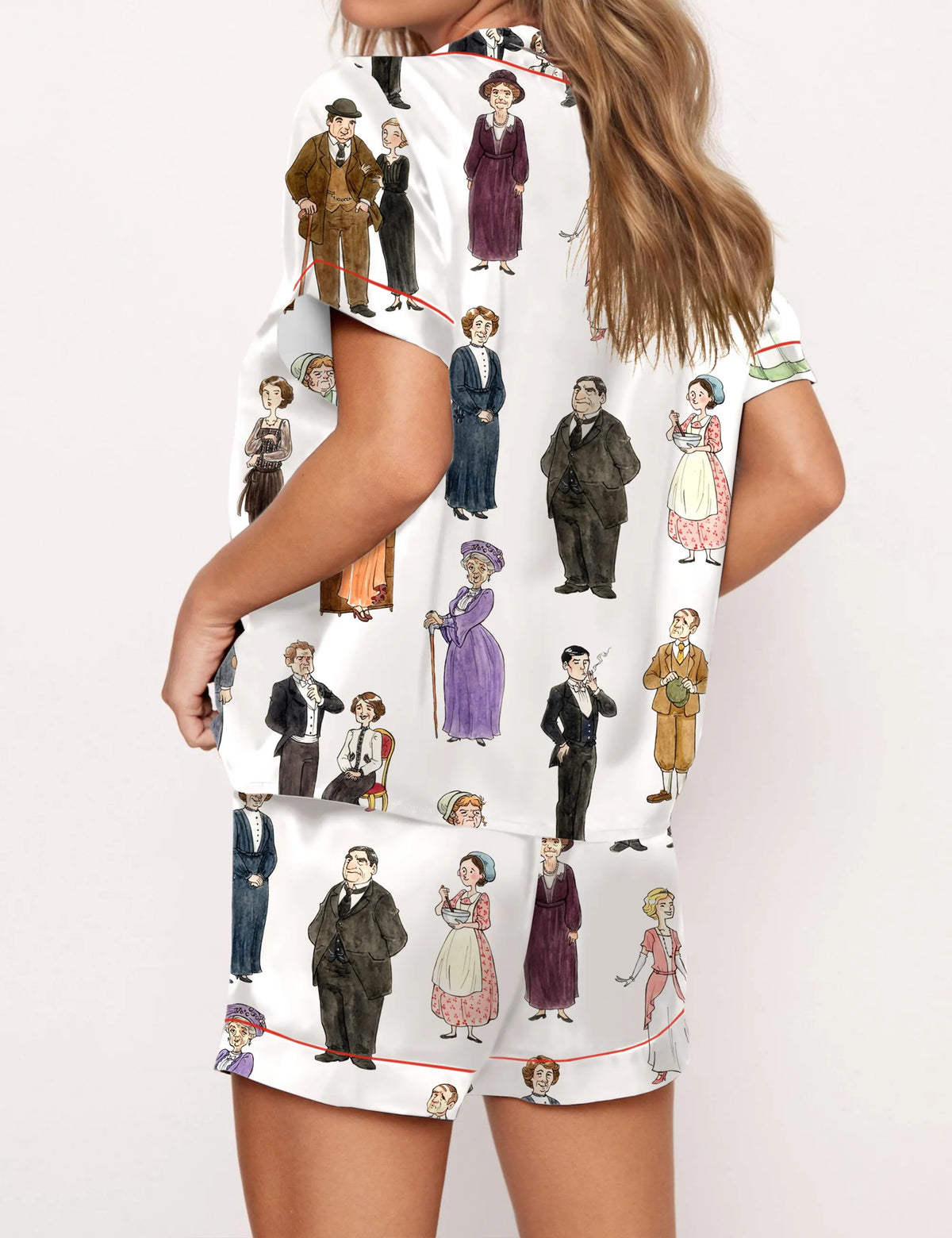 Downton Abbey Silky Satin Pajama Set For Women	