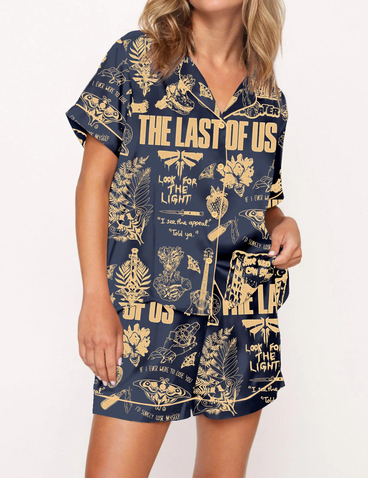 Last Of Us Movie Silky Satin Pajama Set For Women	