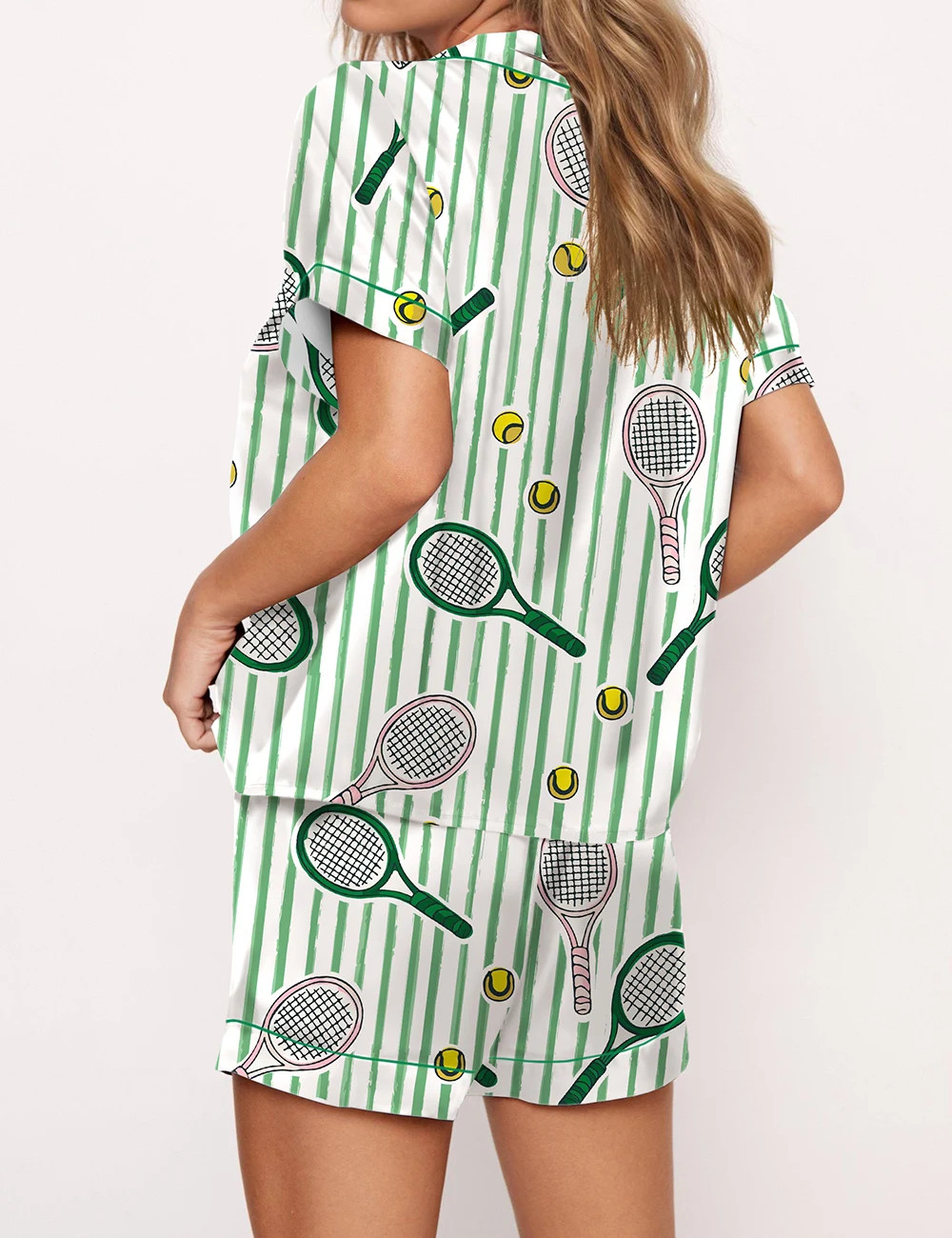 Wimbledon Tennis Satin Pajama Set	