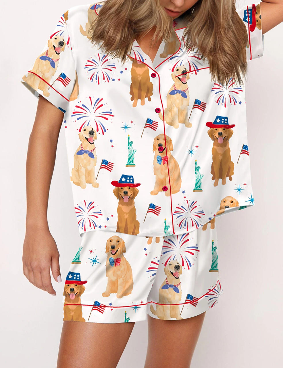 American Golden Retriever Pajama Set	