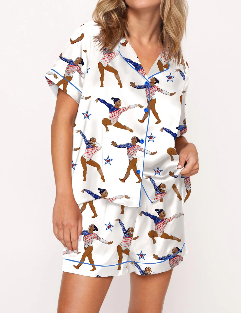 Gymnastics Champion Satin Pajama Set	