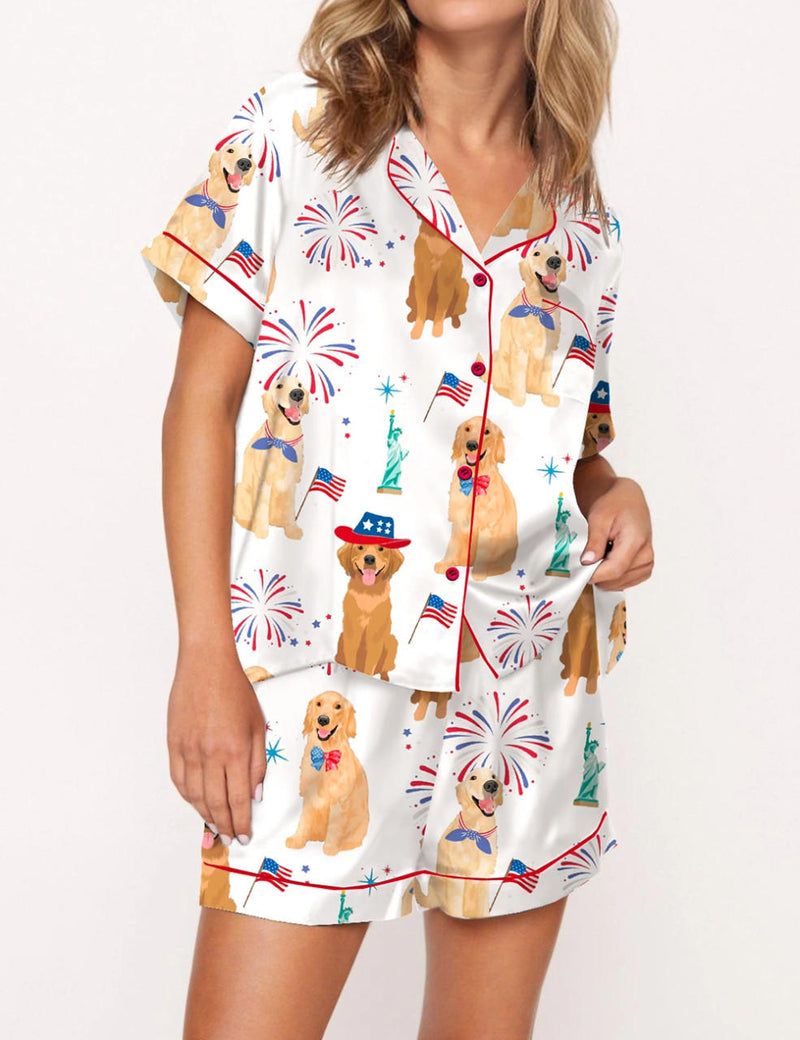 American Golden Retriever Pajama Set	