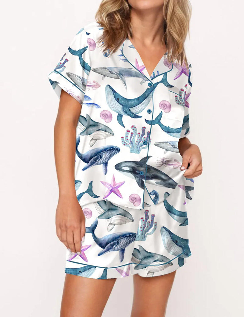 Whales Ocean Conservation Themed Pajama Set	