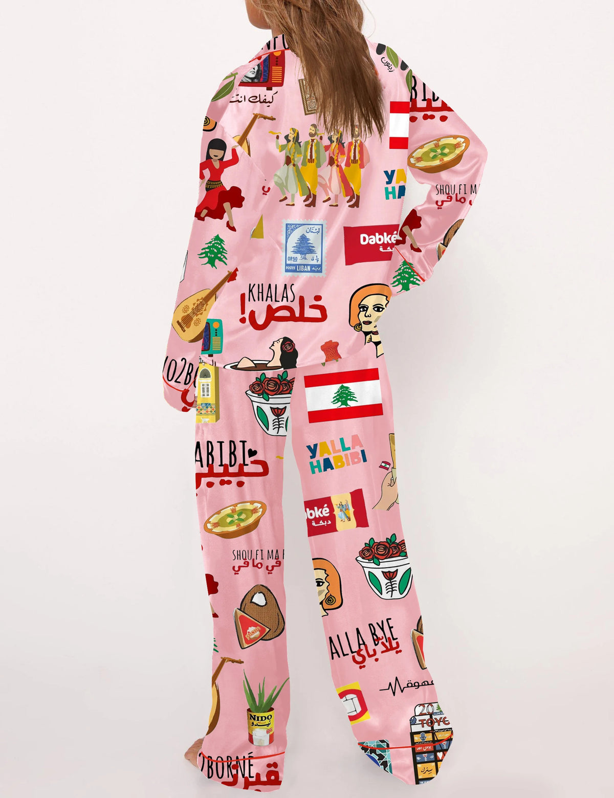 Lebanese Satin Pajama Set For Women	