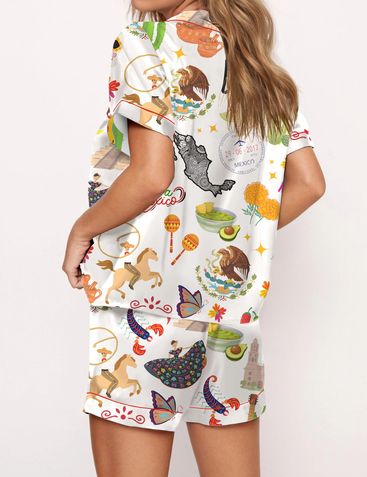 Mexico Satin Pajama Set For Women	