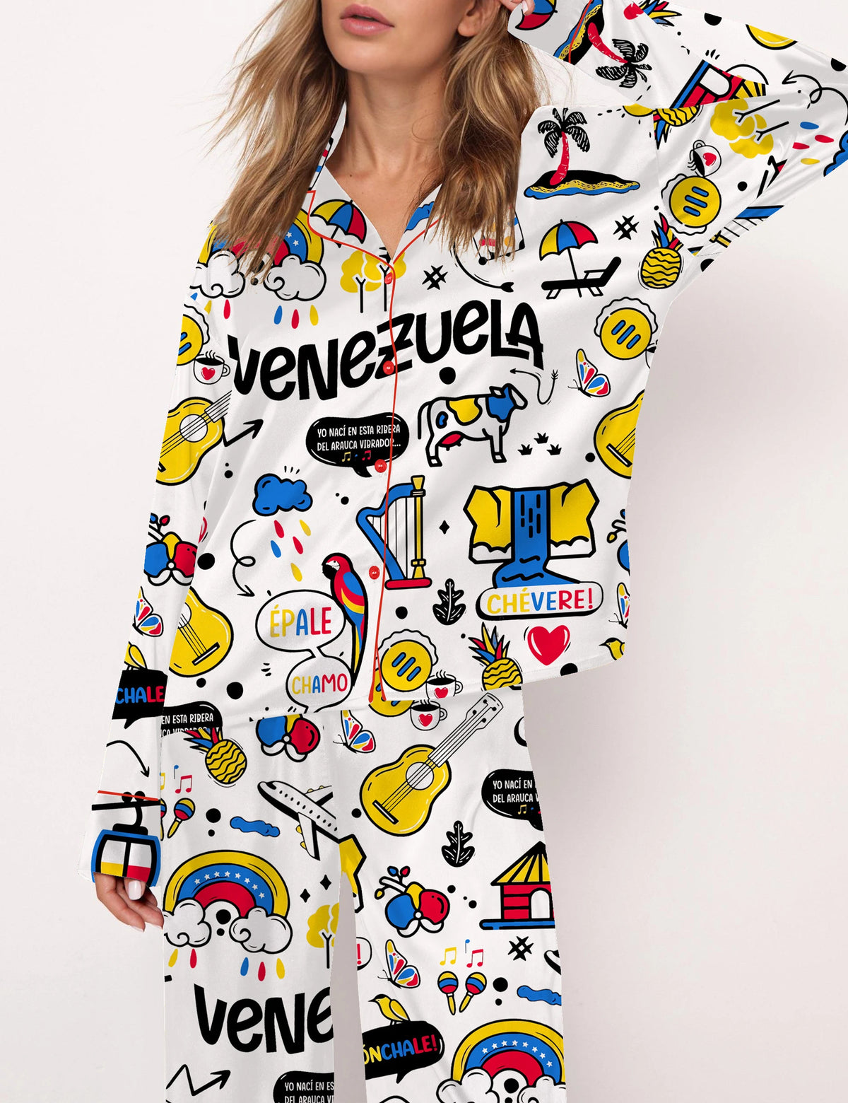 Venezuela Satin Pajama Set For Women	