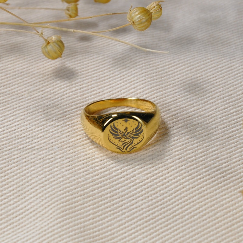 Rise From Ashes -Phoenix Signet Ring