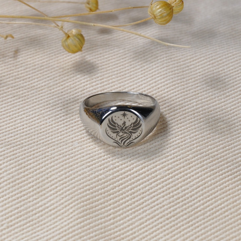 Rise From Ashes -Phoenix Signet Ring