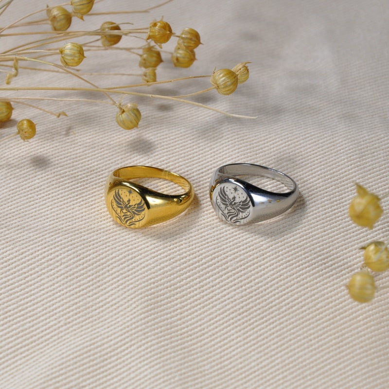 Rise From Ashes -Phoenix Signet Ring