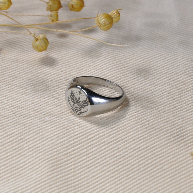 Rise From Ashes -Phoenix Signet Ring