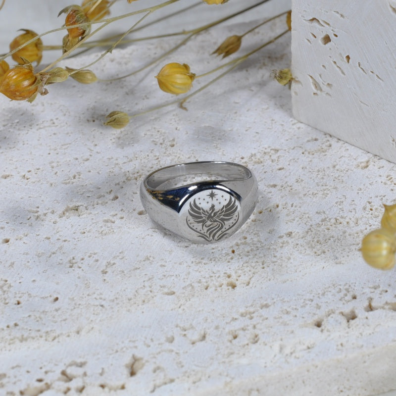Rise From Ashes -Phoenix Signet Ring