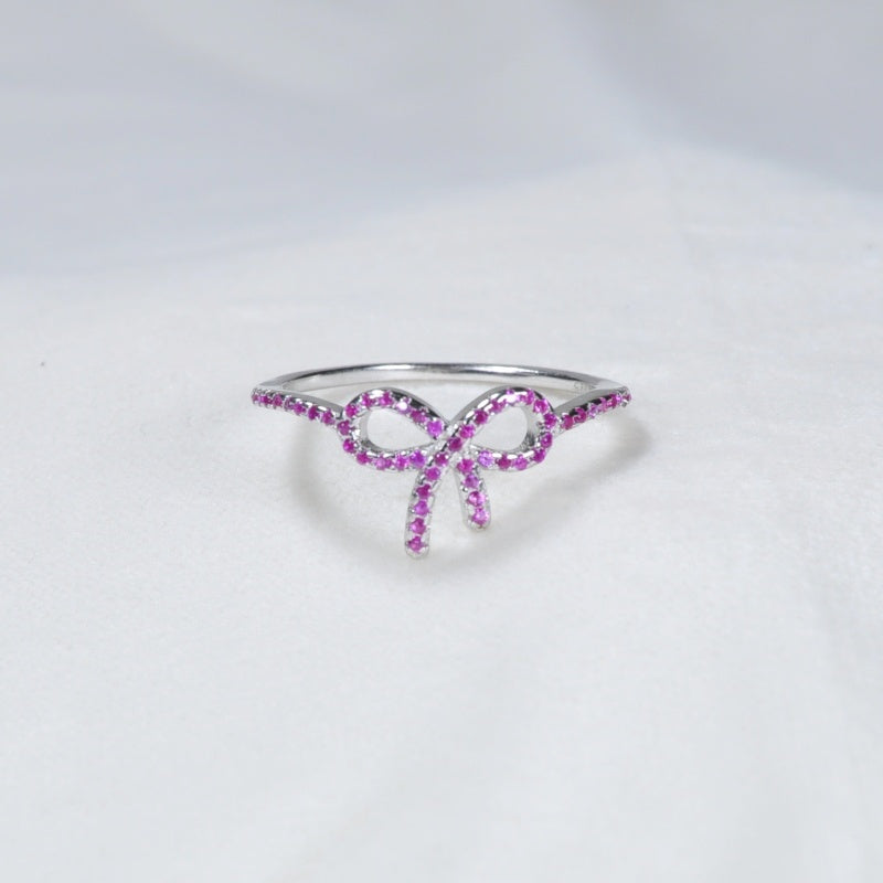 Pink Pavé Bow Ring-Gifts For Women