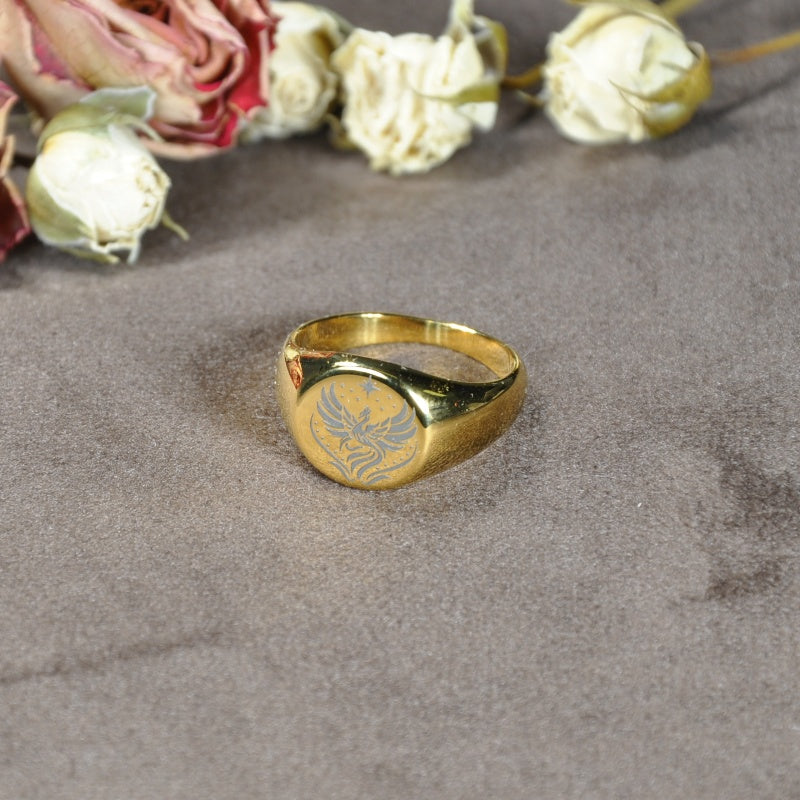 Rise From Ashes -Phoenix Signet Ring