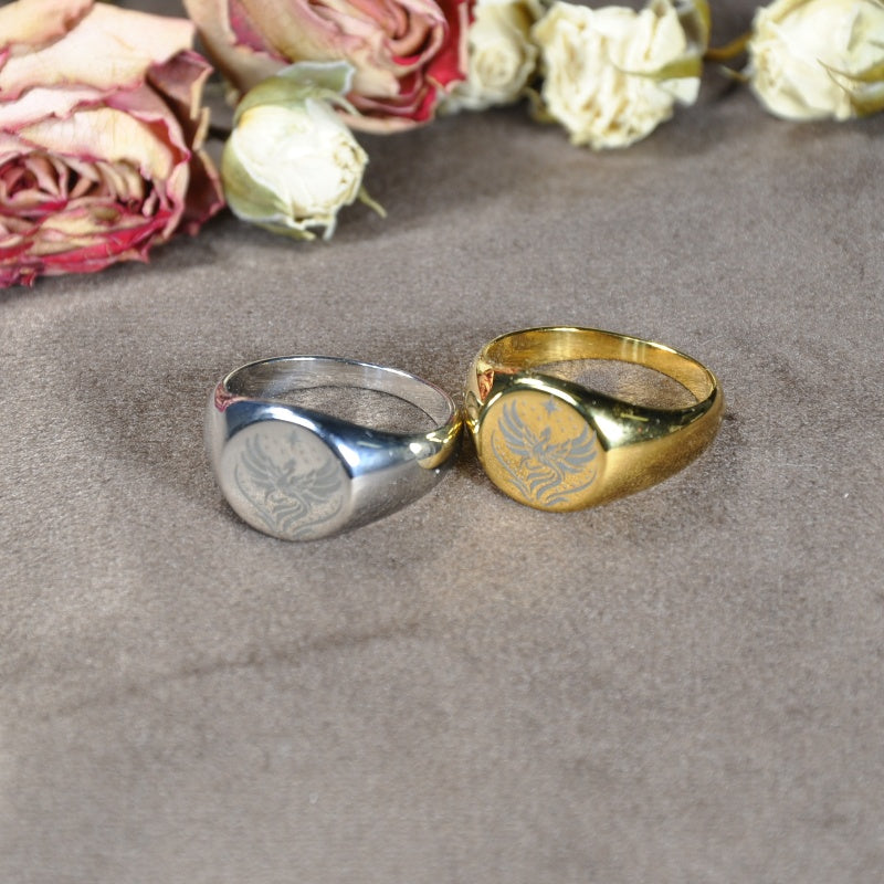 Rise From Ashes -Phoenix Signet Ring