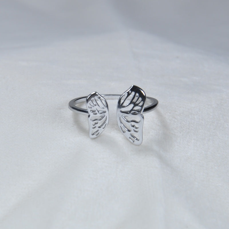 With Brave Wings She Flies Sculpted Butterfly Ring 925 Sterling Silver