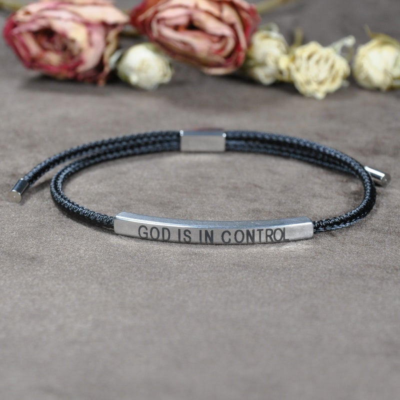 God Is In Control Tube Bracelet