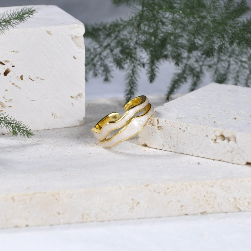 YOU'VE SURVIVED TOO MANY STORMS Double Wave Ring