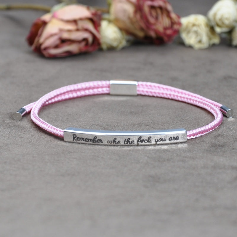 Remember Who The F♥ck You Are Motivational Tube Bracelet