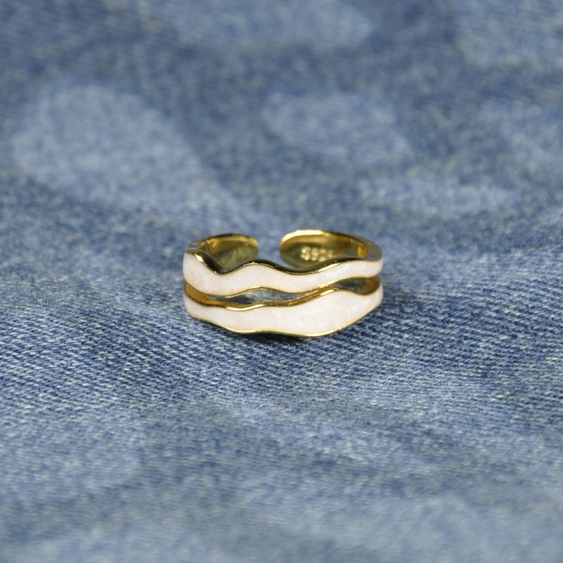 YOU'VE SURVIVED TOO MANY STORMS Double Wave Ring