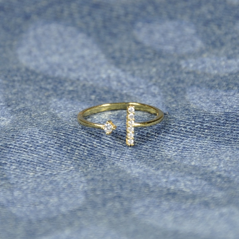 Girl Gang Minimalist T Shaped Ring