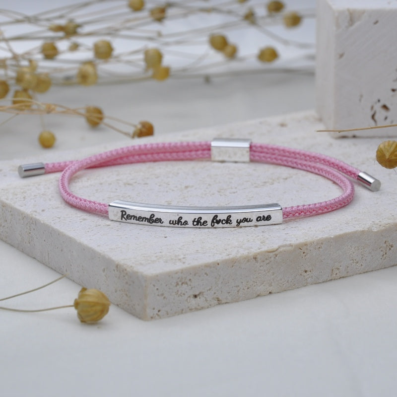 Remember Who The F♥ck You Are Motivational Tube Bracelet