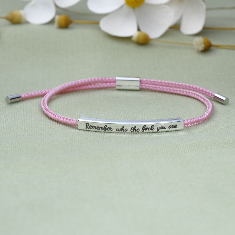 Remember Who The F♥ck You Are Motivational Tube Bracelet