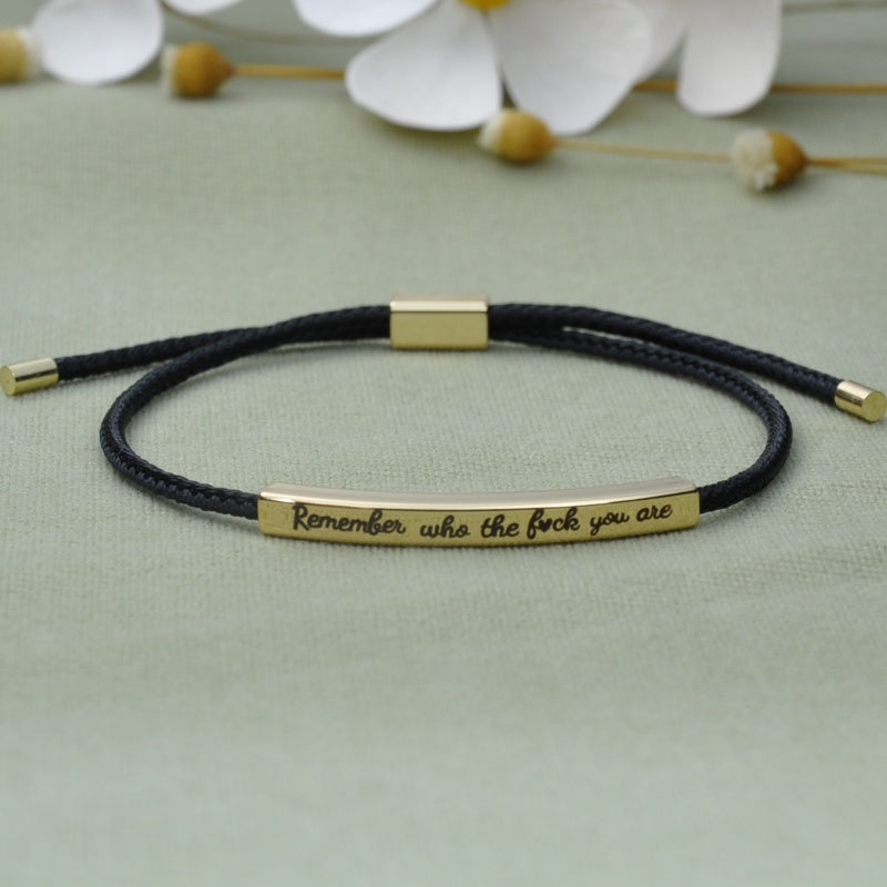 Remember Who The F♥ck You Are Motivational Tube Bracelet