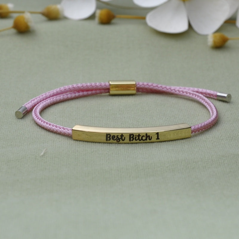 BEST BITCHES MATCHING TUBE BRACELET SET