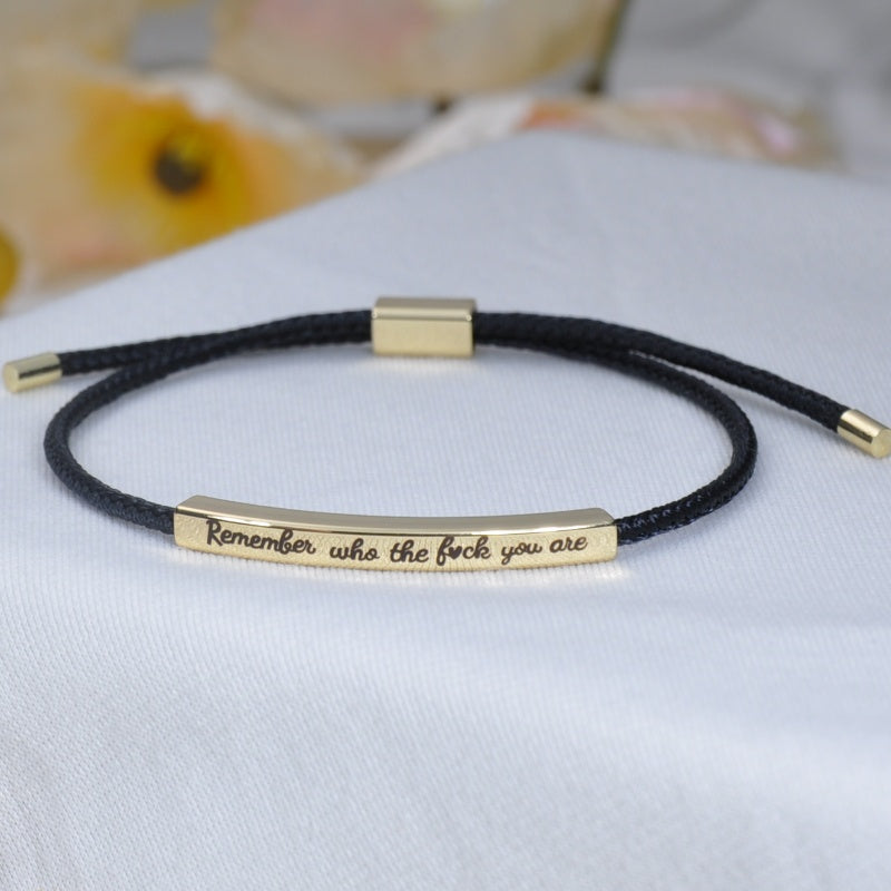 Remember Who The F♥ck You Are Motivational Tube Bracelet