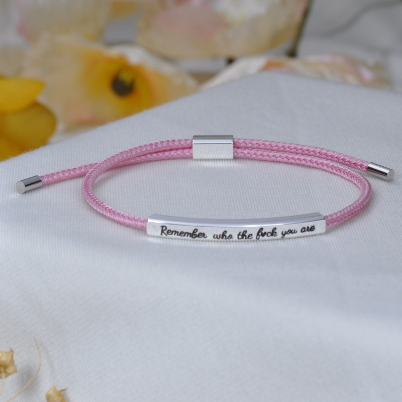 Remember Who The F♥ck You Are Motivational Tube Bracelet