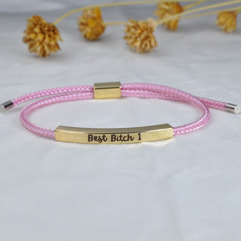 BEST BITCHES MATCHING TUBE BRACELET SET