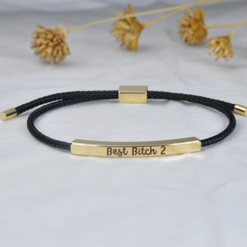 BEST BITCHES MATCHING TUBE BRACELET SET