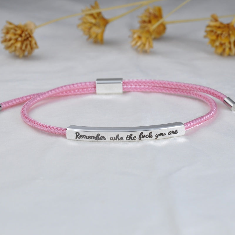 Remember Who The F♥ck You Are Motivational Tube Bracelet