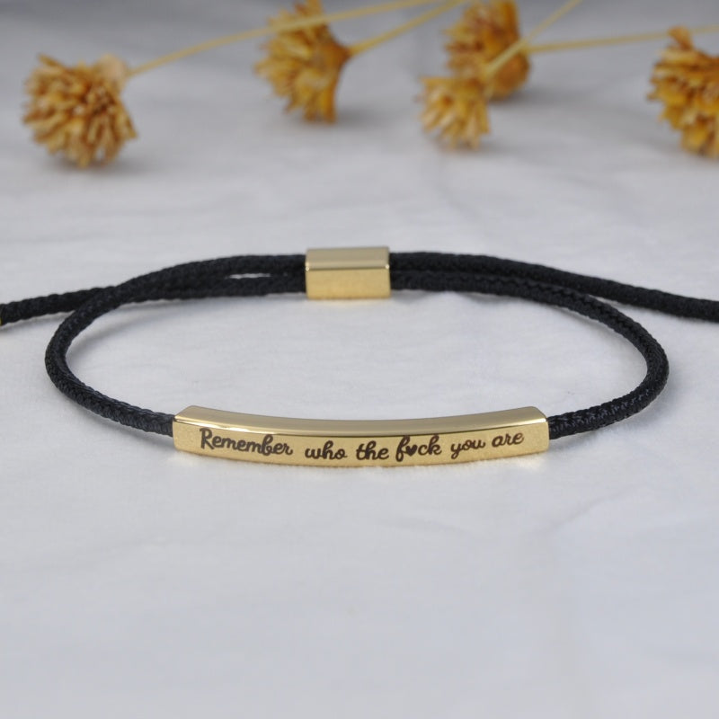 Remember Who The F♥ck You Are Motivational Tube Bracelet