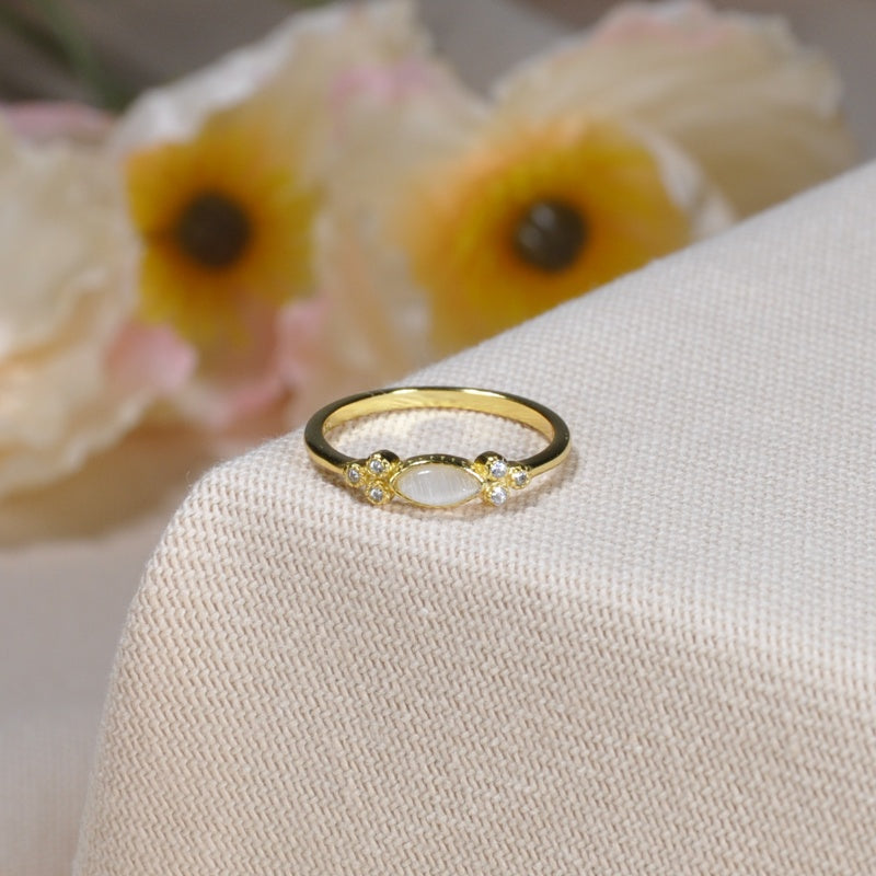 The Purest Love Matching Oval Cut Opal Ring