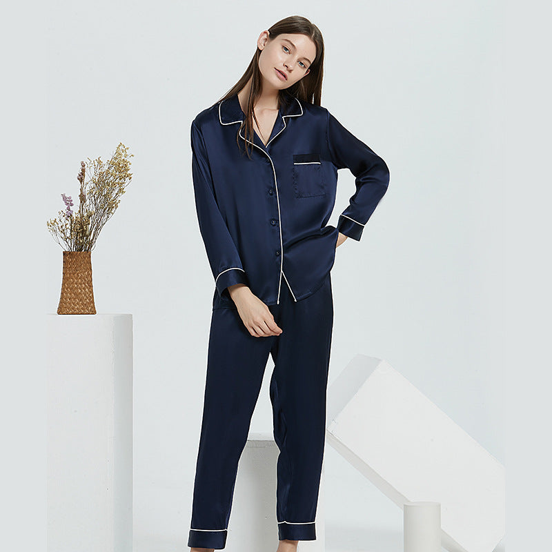 Washable Silk Long-Sleeve Pajama Set