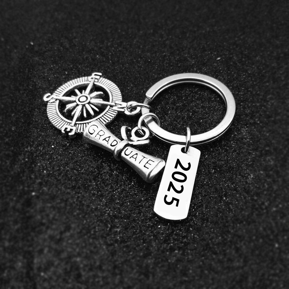 Compass Keychain Graduation Gifts
