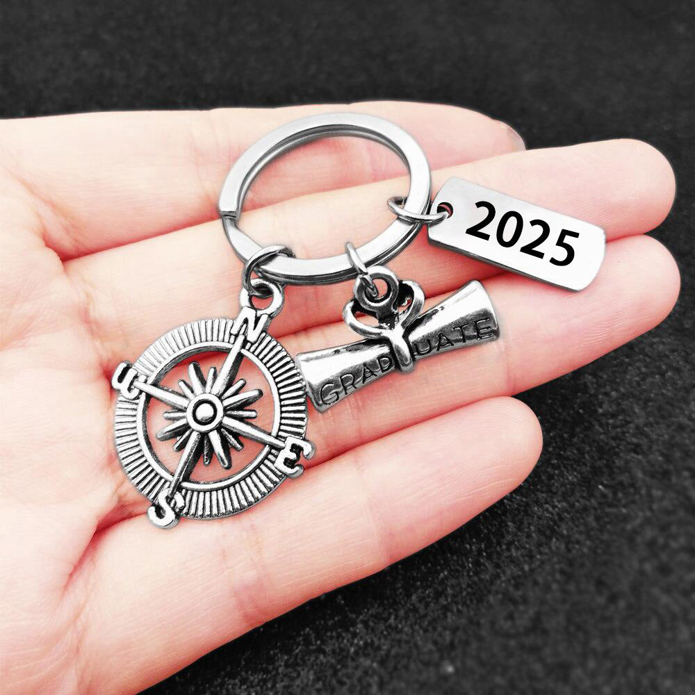 Compass Keychain Graduation Gifts