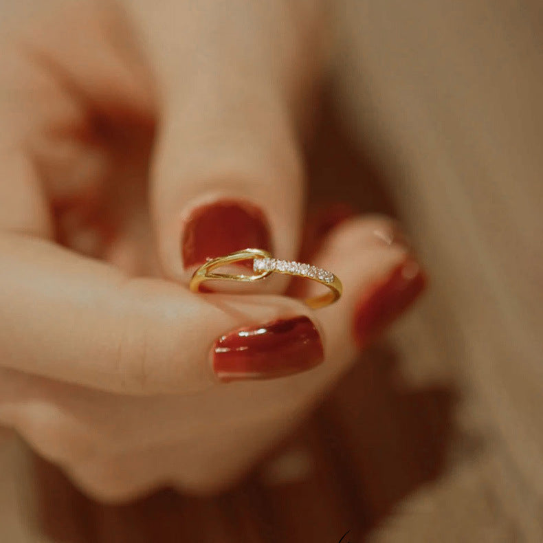 Mother Daughter Bond Knot Double Band Ring