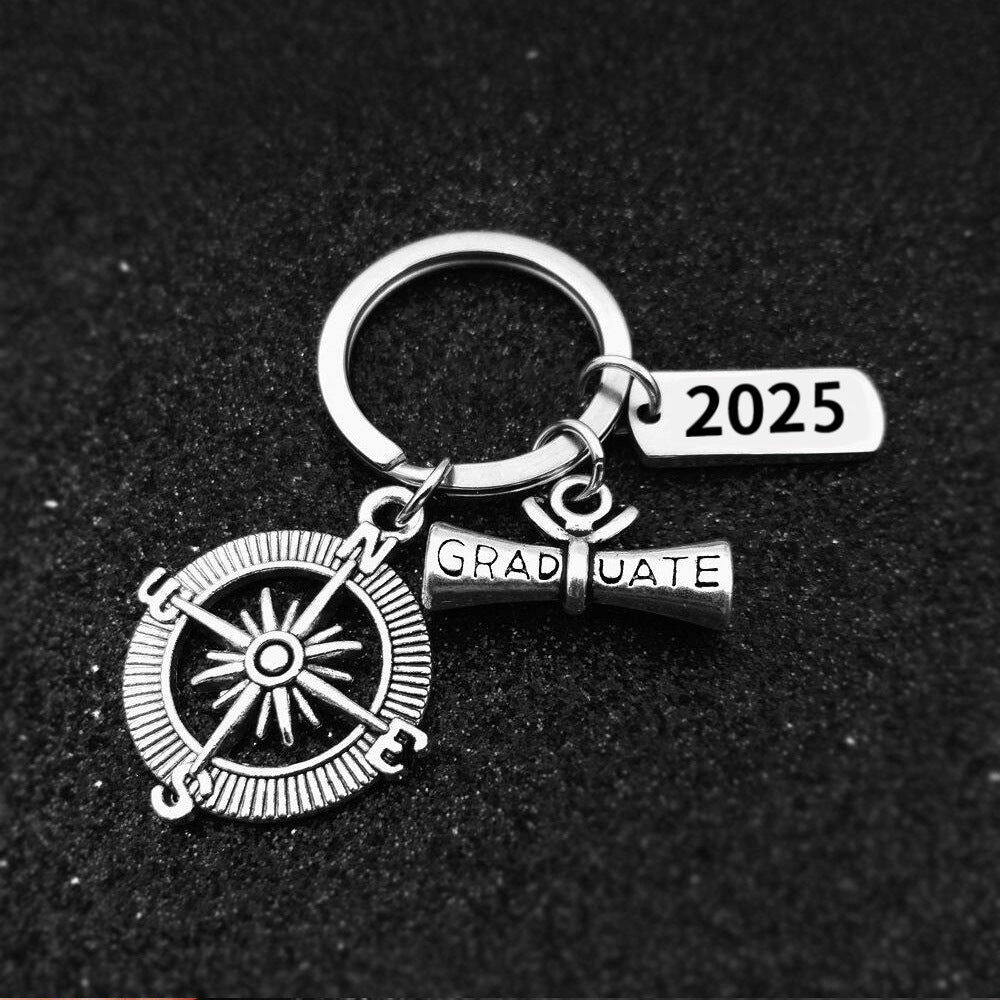 Compass Keychain Graduation Gifts