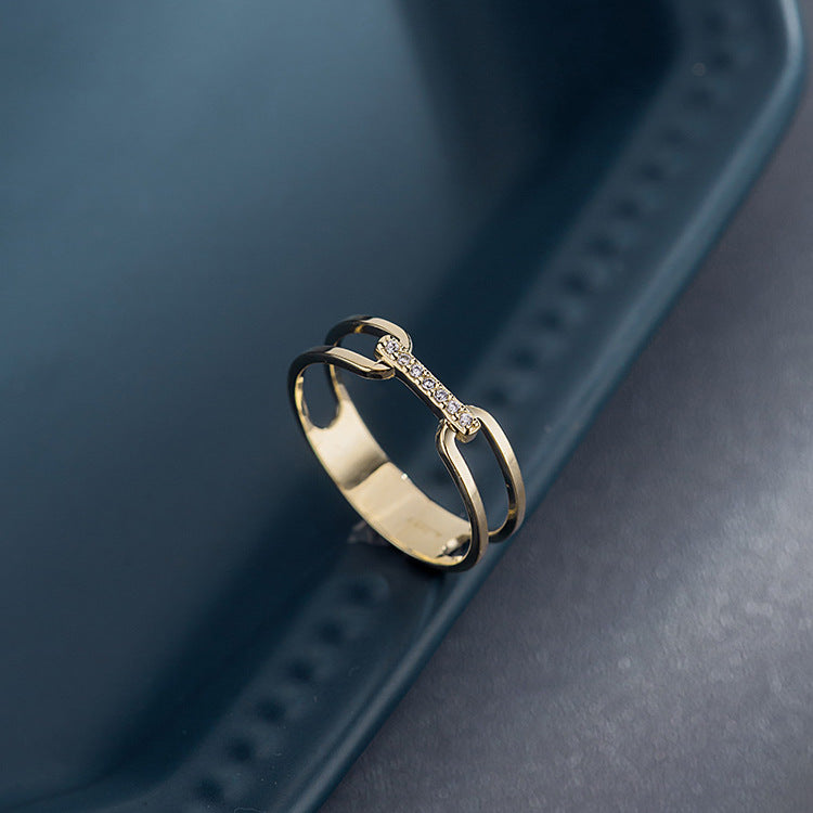 Mother & Daughter Forever Linked Pavé Ring