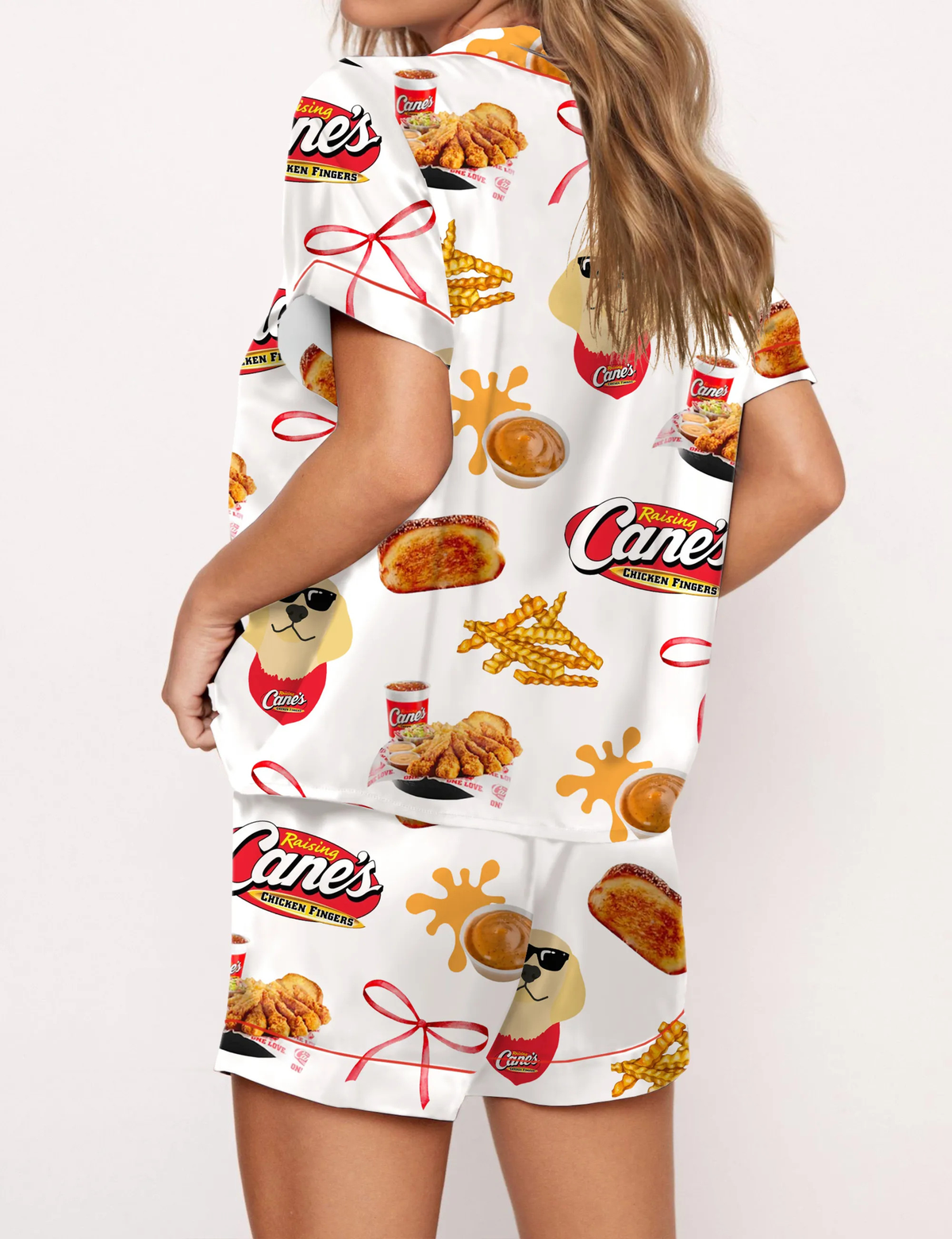 Raising Chicken Silky Satin Pajama Set For Women	