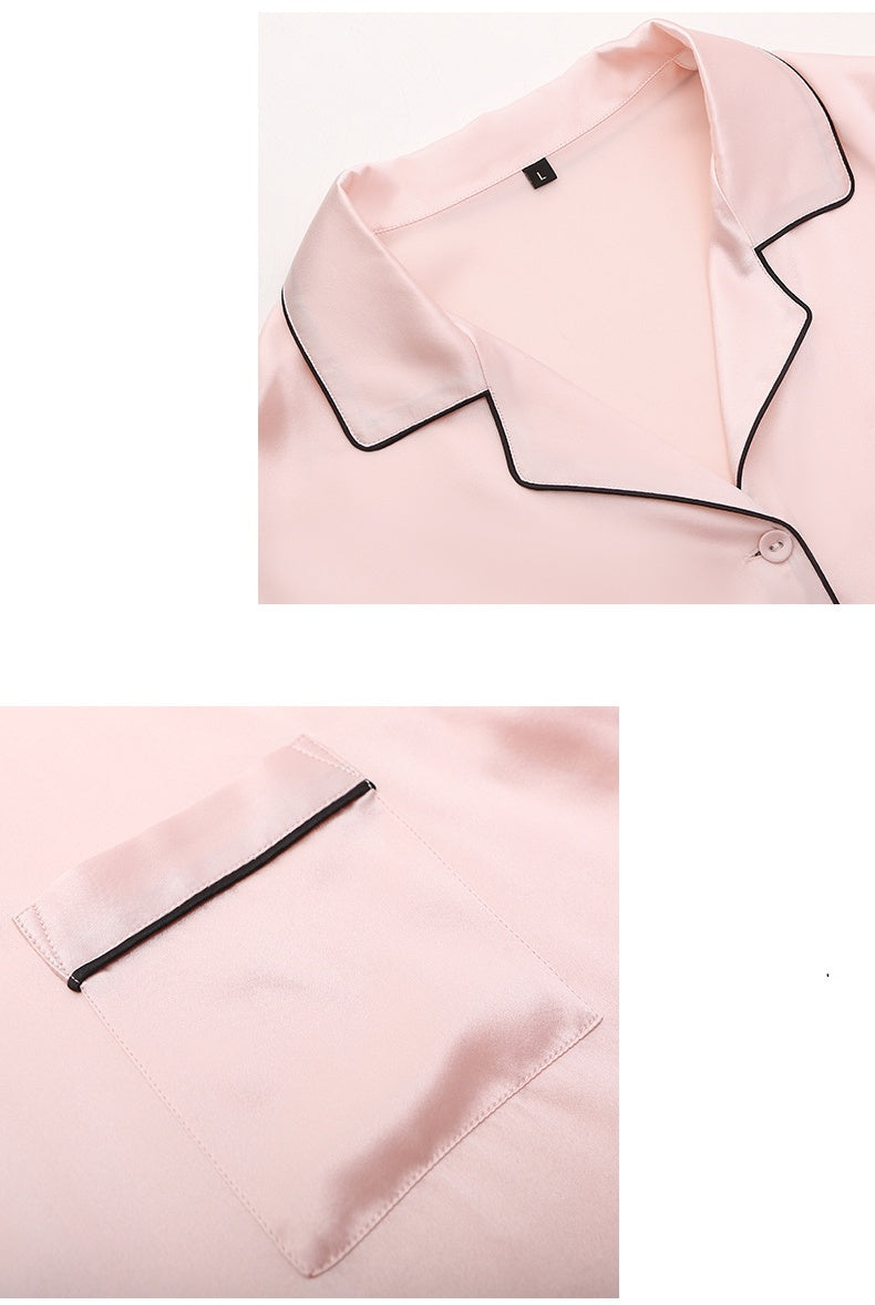 Washable Silk Long-Sleeve Pajama Set