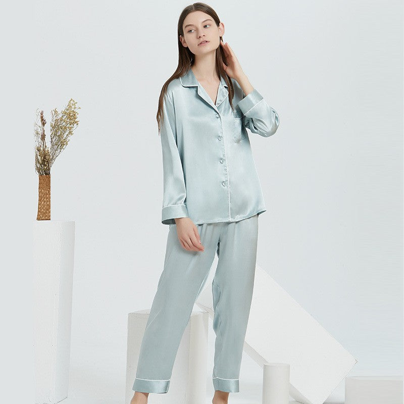 Washable Silk Long-Sleeve Pajama Set