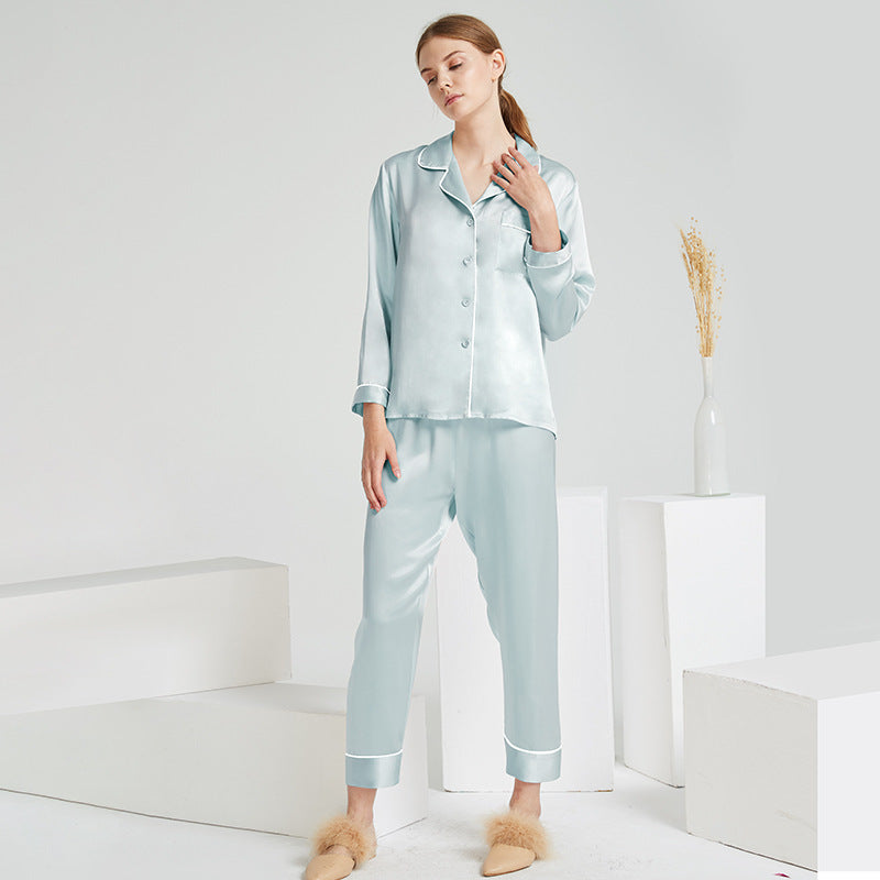 Washable Silk Long-Sleeve Pajama Set