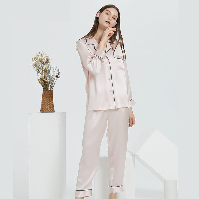 Washable Silk Long-Sleeve Pajama Set