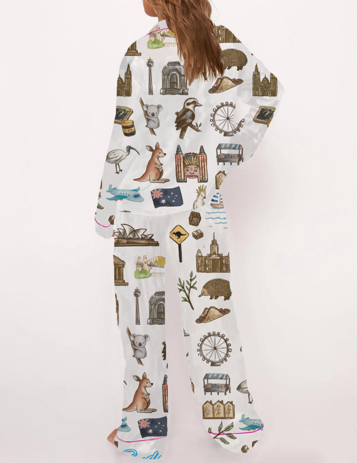 Sydney Travel Silky Satin Pajama Set For Women