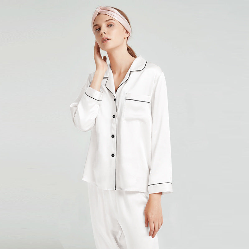 Washable Silk Long-Sleeve Pajama Set
